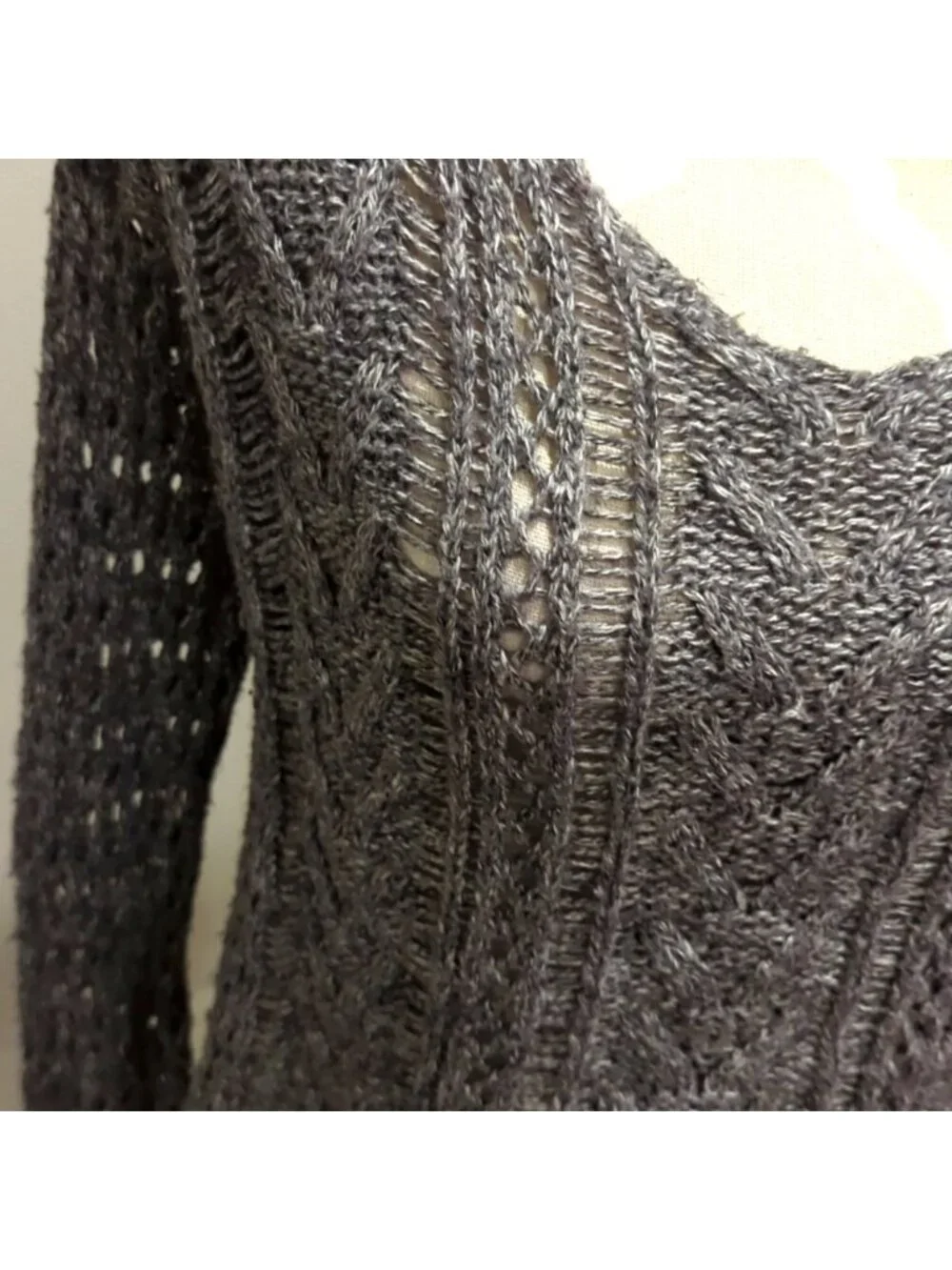 Hollister grey knit neck sweater